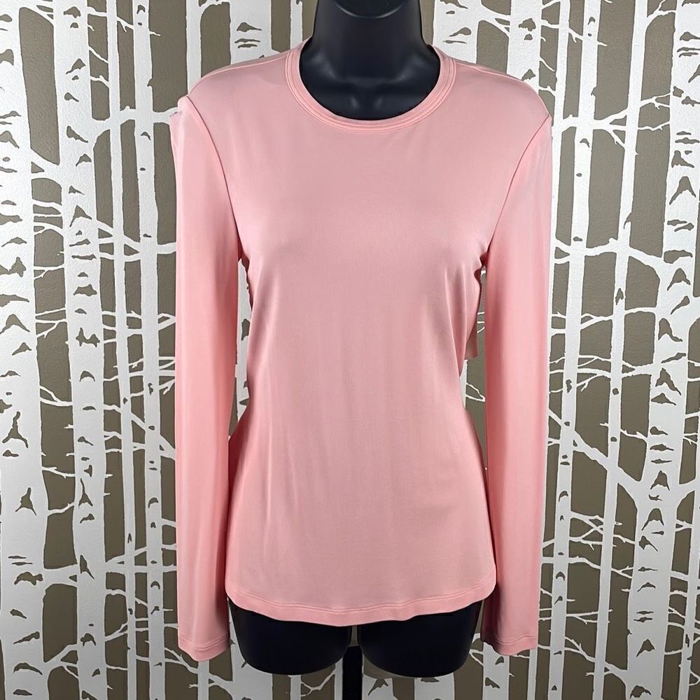 Missoni NEW Silk Jersey Open Back Tie Back Long Sleeve Top S Peach Ivory - Picture 3 of 14